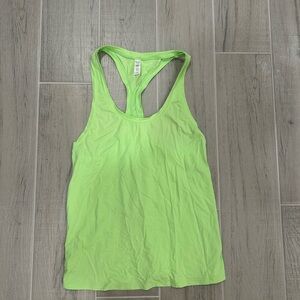 alo yoga neon green athletic top